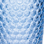 Four Cobalt Blue Geometric Acrylic Highball Glass