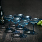Cobalt Blue Champagne Coupe Set of 6