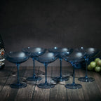Cobalt Blue Champagne Coupe Set of 6