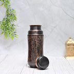 Pure Copper Water Bottle Black Antique Ozone Design Capacity 1300ML