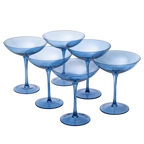 Cobalt Blue Champagne Coupe Set of 6
