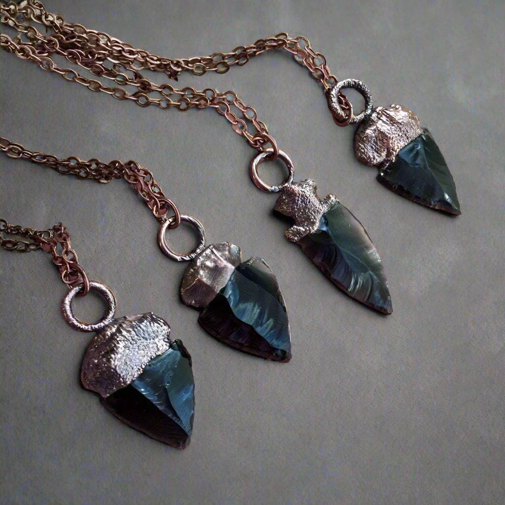 Obsidian Arrowhead-Grounding | Handmade by Blackbird & Sage